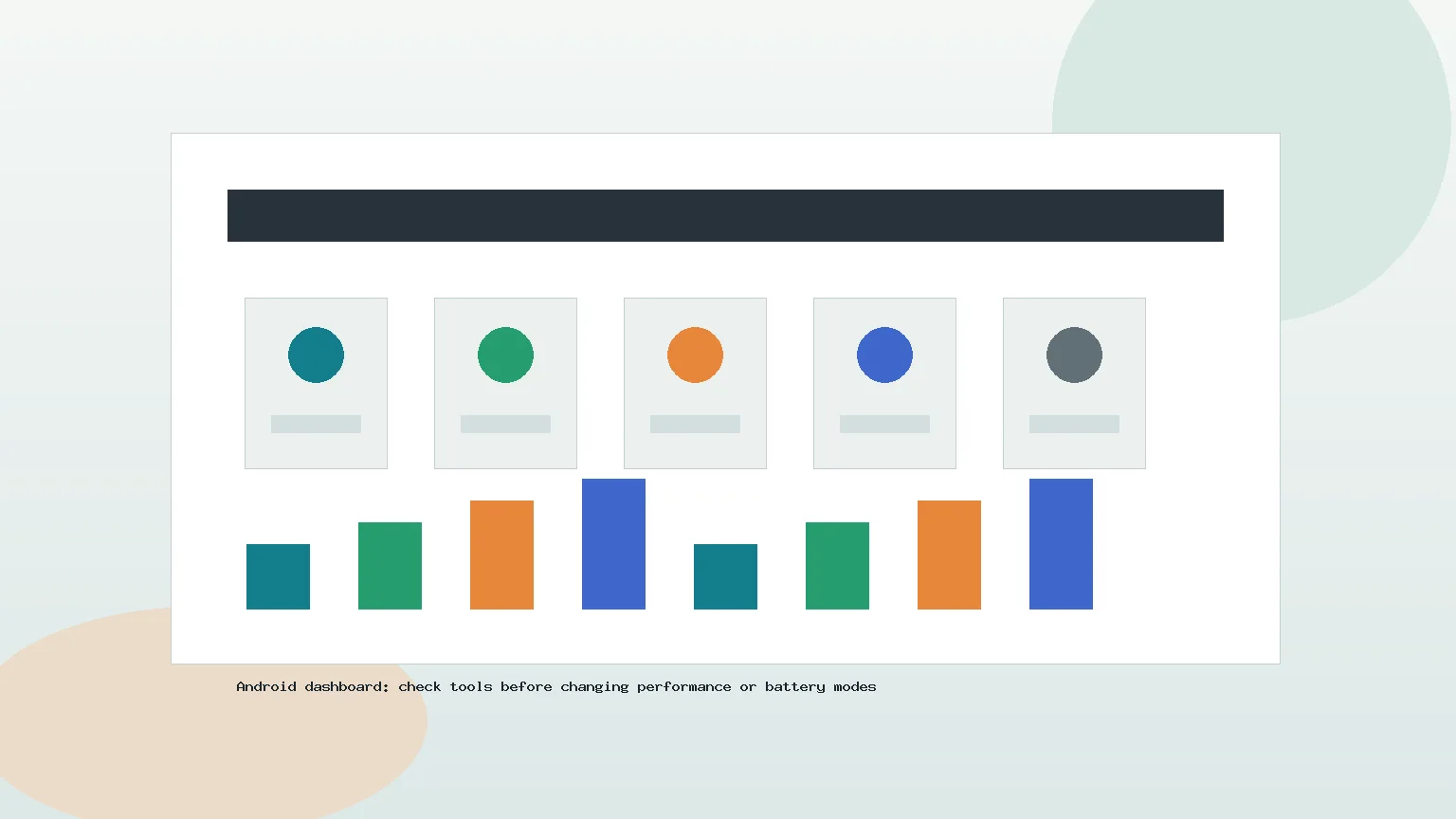 Illustration of Android Game Dashboard tools for performance and battery mode checks