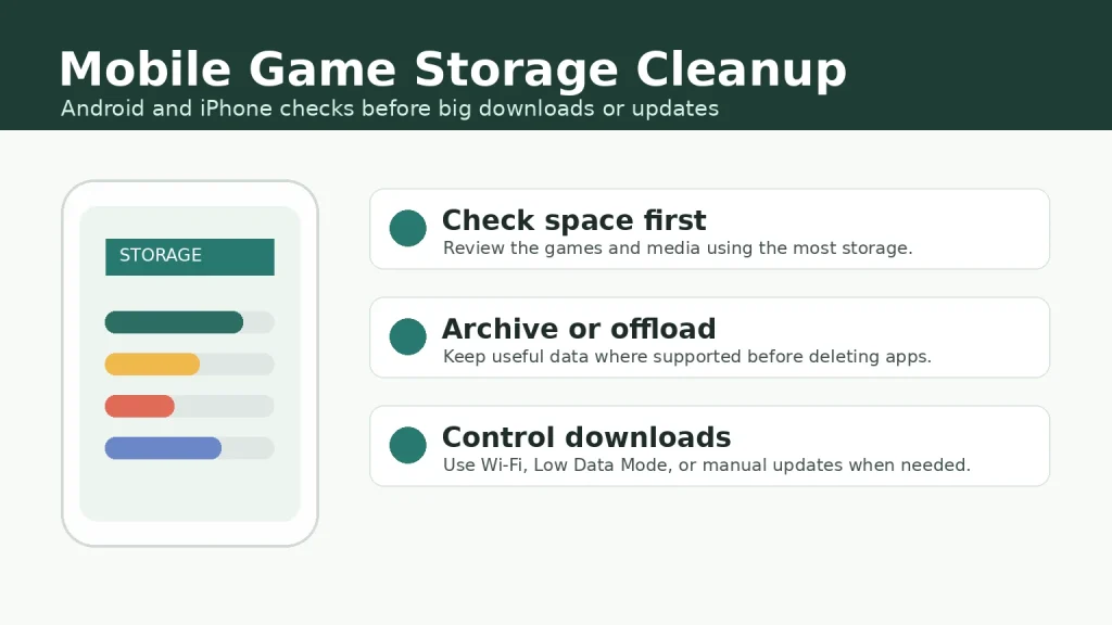 Mobile Game Storage Cleanup India: Android, iPhone, Downloads, and Updates